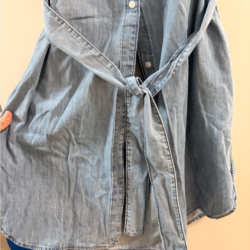 GAP Light Blue Button-Up Dress - Picture 5 of 5